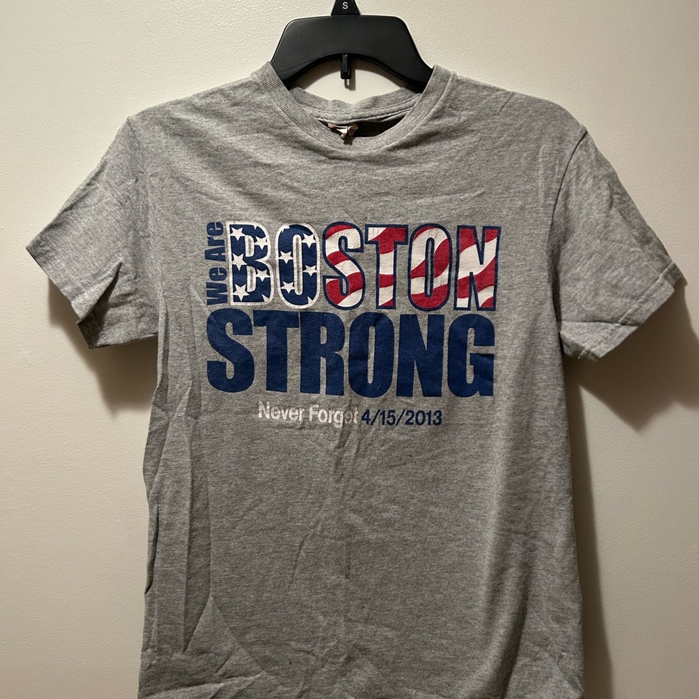 Small Gray Boston Strong T-Shirt